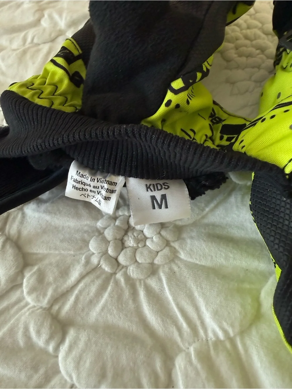 Obermeyer Neon Yellow & Black Kids Ski Mittens